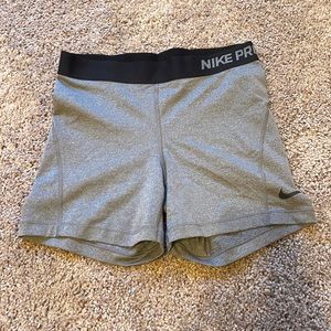 Nike Pro 3” Shorts, Size Medium, Grey